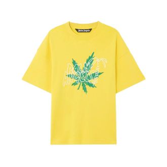 Palm Angels T-Shirts, male, Yellow, Size: XL T-shirt