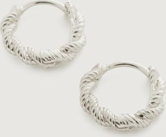 Monica Vinader Sterling Silver Corda Mini Huggie Earrings