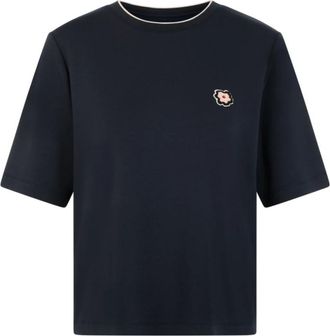 Marc Cain T-shirt met korte mouwen - Dames - T-shirts - Blauw - M - Polyester - Tops