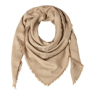 HUGO BOSS Accessoires, Dames, Beige, ONE Size, Katoen, Monogram Sjaal