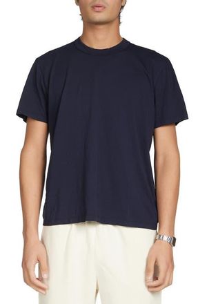 Les Tien Lightweight Binded Neck Tee in Navy at Nordstrom, Size Xx-Large