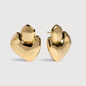 Monica Vinader Gold Odyssey Bold Stud Earrings