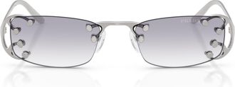 Prada 0pr C57s Rectangular Gradient Lens Sunglasses