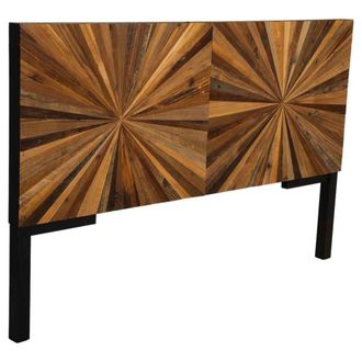 Wanderlust Deco Cabecero de madera recuperada marr&oacute;n 160x7x100h cm