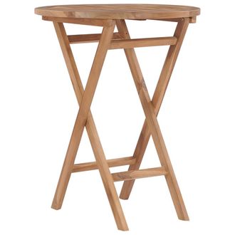 vidaXL Mesa De Jard&iacute;n Plegable Madera Maciza De Teca 60 Cm Vidaxl