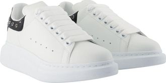 Alexander McQueen Womens Leather Oversized Sneaker White Calfskin
