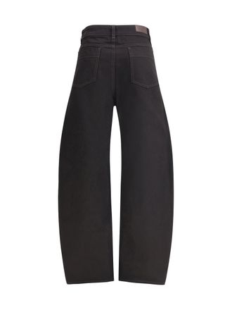 Christophe Lemaire Womens Barrel Pants Black Cotton Trousers