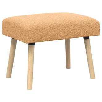 vidaXL Banco Liso Beige 60 X 40 X 45 Cm Boucl&eacute; Vidaxl