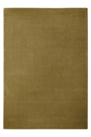 Wecon Home Alfombra de lana con relieve verde oliva 200x300