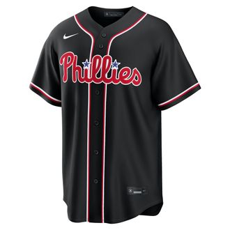 Nike Philadelphia Phillies Nike Mens MLB Replica Fashion Jersey in Black | RP260HM1PP-JJ9