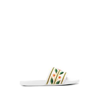 Casablanca Laurel Terry Slider - Heren - Sandalen - Veelkleurig - 44 EU - Katoen - Schoenen