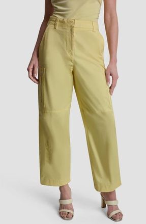 DKNY Stretch Cotton Poplin Cargo Pants in Buttercream at Nordstrom, Size X-Small