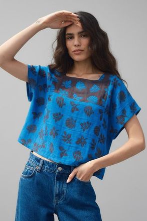 Ace & Jig Prudence Reversible Square Neck Top in Azure at Nordstrom, Size Xx-Small
