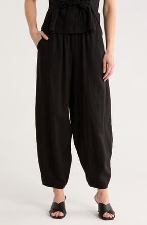 Max Studio Harem Linen Blend Pants in Black at Nordstrom Rack, Size X-Small