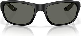 Costa Clipperton 58mm Polarized Rectangular Sunglasses in Matte Black/Gray 580G at Nordstrom