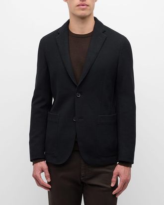 Ermenegildo Zegna Mens Honeycomb High-Performance Jersey Sport Coat
