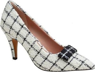 Linea Paolo Prisa Pointed Toe Pump in Ivory-Black at Nordstrom, Size 9.5