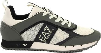 Emporio Armani Tweekleurige Sneakers - Sneakers - Heren - Sneakers - Groen - 45 EU - Schoenen