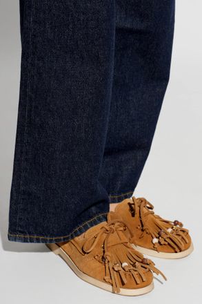 Golden Goose Suede Shoes Cruise With Fringes, Womens, Brown