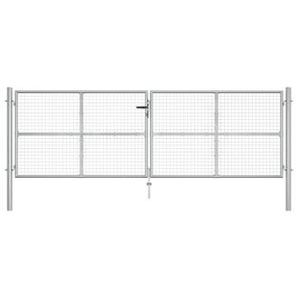 Berkfield Home Garden Gate Galvanised Steel 415x175 cm Silver