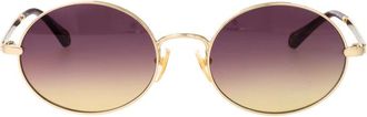 Chlo&eacute; Ovale Zonnebril - unisex - Accessoires - Geel - Maat: 55 MM