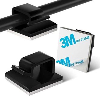 OEM Abrazaderas Para Cables - 100 Unidades - Autoadhesivas - Negras