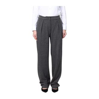 Emporio Armani Pantalones de espiga - Trousers - Mujer - Gris - M