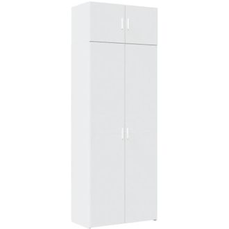 vidaXL Mobile Portaoggetti Bianco 80x42,5x225 cm in Truciolato - Vidaxl