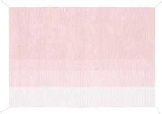 Lorena Canals Reversible Washable Recycled Cotton Blend Rug in Pastel Pink /Ivory at Nordstrom, Size Small