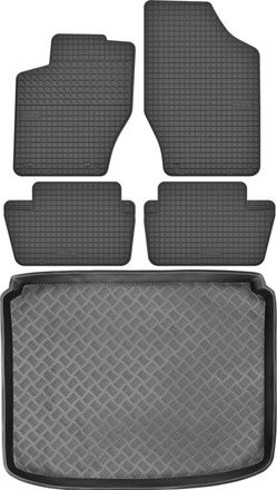 OEM Juego De Alfombrillas De Goma Para Peugeot 308 I Hatchback (2007-2013) + Alfombrilla Para Maletero