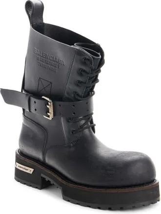 Balenciaga Venom Lace-Up Boot in Black at Nordstrom, Size 40
