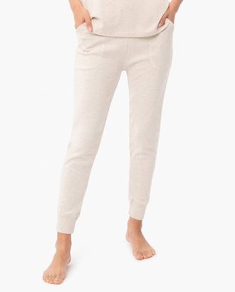 Under The Canopy Organic Cotton Tapered Jogger In Oatmeal