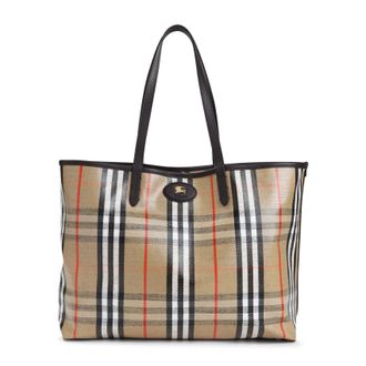 Burberry Beige Highlands Cotton Tote Bag-Uomo