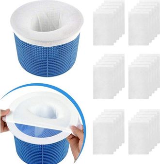 Elle 30 Calcetines Para Skimmer De Piscina, Calcetines Perfectos Para Proteger El Filtro De La Cesta Del Skimmer, Forro De Malla Ultrafina Para La Cesta De