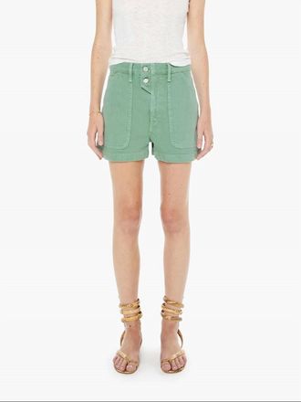Mother Detour Short In Creme De Menthe