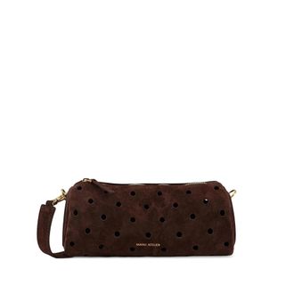 Manu Atelier Mini Cylinder - Dames - Clutches - Bruin - ONE Size - Leer - Tassen