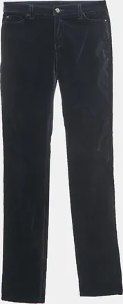 Emporio Armani Navy Blue Velvet Jeans S Waist