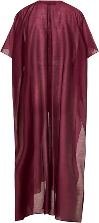 Blanca Vita Womens Burgundy Voile Caftan Blouse Cupro Capes Jacket