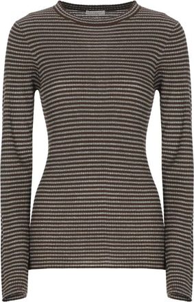 Brunello Cucinelli Dames, Truien, Bruin, Maat: M Wol
