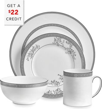 Wedgwood Vera Wang For Wedgwood Lace 4Pc Setting With $22 Credit