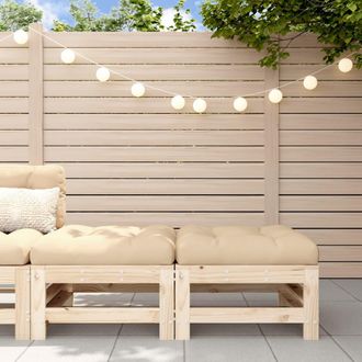 vidaXL Vidaxl - Taburetes De Jard&iacute;n Con Cojines 2 Uds Madera Maciza De Pino