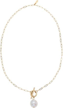 Pompeii3 18k Yellow Gold Plated Fresh Water Pearl Cassis Necklace 18.5
