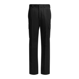 Givenchy Rechte broek - Heren - Broeken - Zwart - Maat: L Katoen