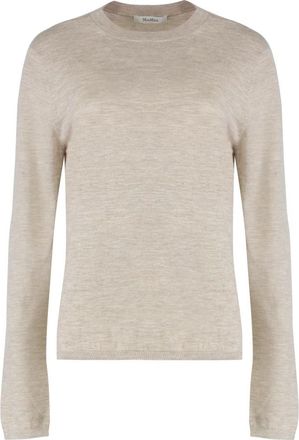 Max Mara Truien - Dames - Cashmere truien - Beige - L - Truien & Vesten
