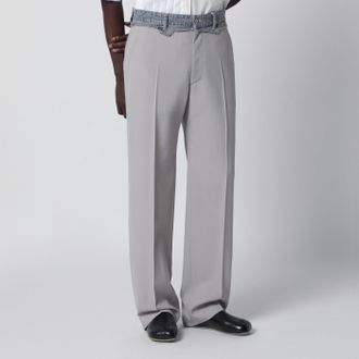 Maison Margiela Pantalone grigio in misto lana