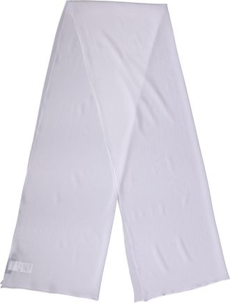 Dolce & Gabbana White Silk Neck Wrap Shawl Stole 200cm x 64cm Womens Scarf