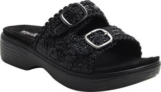 Alegria By Pg Lite Oona Platform Slide Sandal in Fancy Black at Nordstrom, Size 10Us