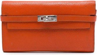 Herm&egrave;s Pre-owned Hermes Chevre Mysore Kelly Longue Wallet Ladies 2B0LDPTCN5AX94GX