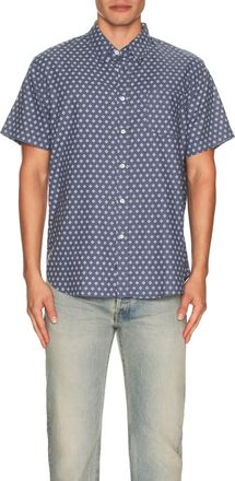 Rails Fairfax Shirt In Geo Diamond White Blue