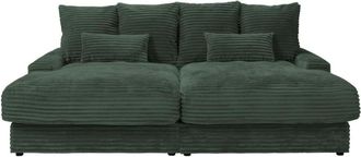 Pascal Morabito Sof&aacute; fijo terciopelo 3 plazas verde pino 232x170cm